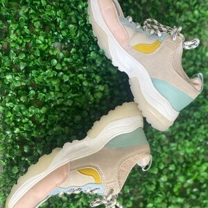 Zara girls mesh pastel sneakers